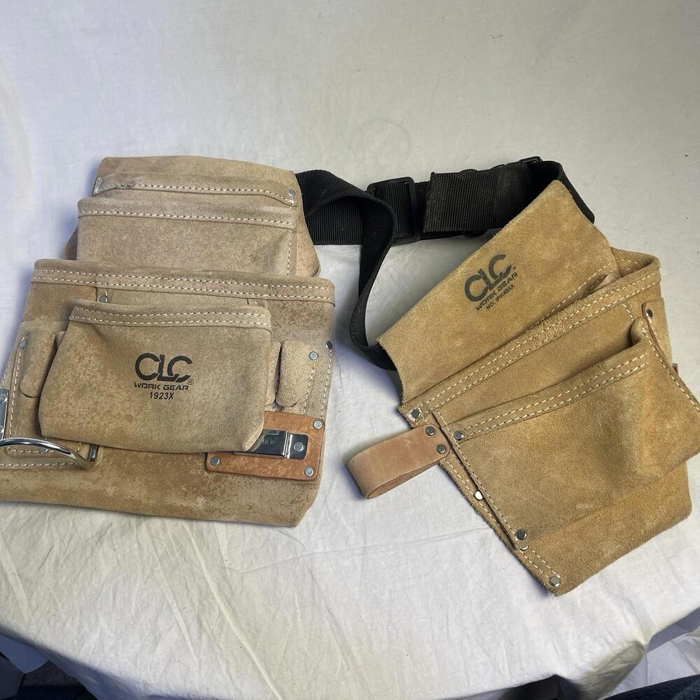 LEATHER Apron TOOL BELT CLC Work Gear Brown Suede Model IPK489X + 1923X